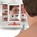 Vanity Makeup Mirror with Lights - Magnifying Mirror with 36 LED's - Tri Fold Lighted Cosmetic Mirror with Dual Power Touch Screen -Travel Mirror - Newer Version