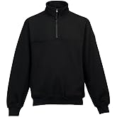 AFC Men's Quarter Zip Pullover Sweatshirt Black or Navy in 3x & 4x