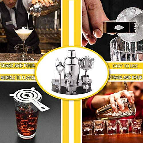 JBNJV Cocktail-Shaker-Set mit stilvollem Ständer für zu Hause, 7-teiliges Bar-Tools-Set, professionelles Barkeeper-Kit… – Bild 8
