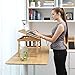 SONGMICS Large Laptop Stand Bed Tray with Folding Legs,  Floor Desk with Tilting Top, Breakfast Tablefor Sofa Multi Function Bamboo Natural ULLD009Nthumb 3