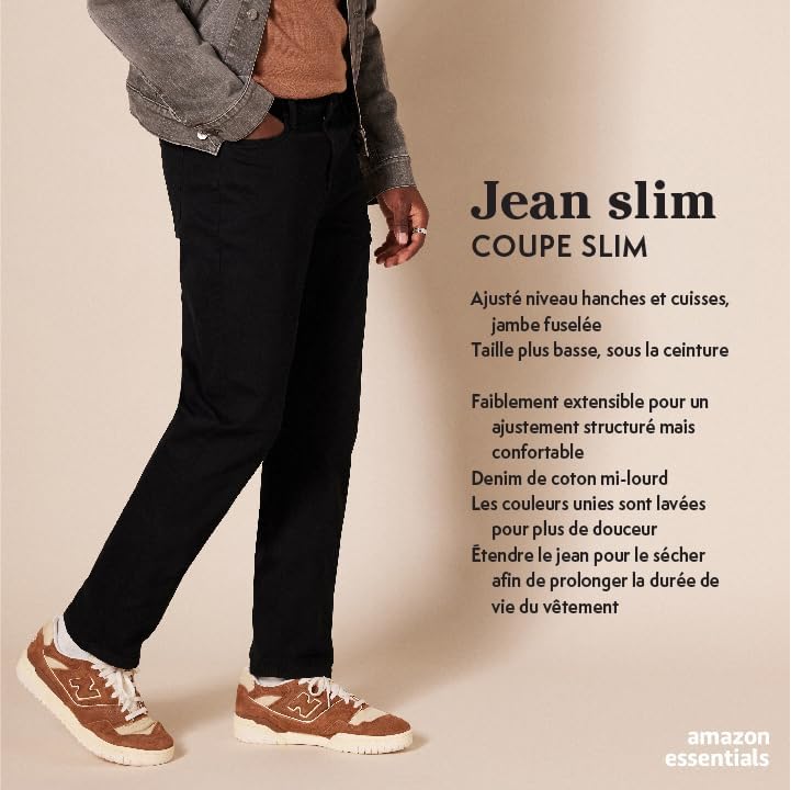 Jean Slim - couleurs abandonnées Homme, Bleu Clair Vintage, 29W / 34L