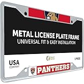 Desert Cactus Florida Panthers Car Accessories NHL Team National Hockey League Metal License Plate Frame for Front or Rear of Car (Up Close)