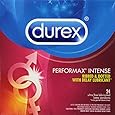 Durex Performax Intense Ribbed & Dotted with Delay Lubricant Premium Condom, 24 Count