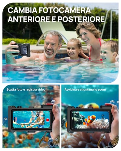 Focusor Waterproof Case 15 m [Universal] Smartphone Compatible with Bluetooth IPX8 Professional Underwater Cover Dry Bag for iPhone Samsung Huawei XiaoMi Oppo Vivo Android 4.7-6.9 Inch Black | Compatibile con Smartphone 4.7-6.9'',IPX8 Cover Subacquea Professionale,Asciutta Bors,iPhone Samsung Google XiaoMi Huawei ecc