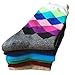 Mens Heavy Thick Wool Socks - Soft Warm Comfort Winter Crew Socks (Pack of 3/5),Multicolor,One Size 7-12