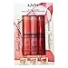 NYX Butter Gloss 3 Piece Set - Sweet Temptations - Apple Strudel, Eclair & Cherry Pie 0.27 fl oz. 8mL