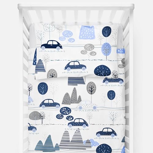 Baby Comfort 4 Piece Junior Bedding Set 150x120 cm Duvet and Pillow with Covers 12M+ (Cars) โ image 1