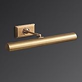 18" Picture Lights for Wall Brass Picture Lights Hardwired Gold Dimmable Gallery Art Light, Rotatable 270° Wall Light for Pic