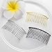 Frcolor Hair Comb 20 Teeth Bridal Hair Clip Combs Fancy DIY Metal Wire Hair Side Combs 12pcs (Golden White K Black)