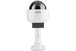 SANPYL Solar Powered Dummy Camera, Dome Shape Waterproof Security Fake Camera with Flashing LED for Home/Warehouse