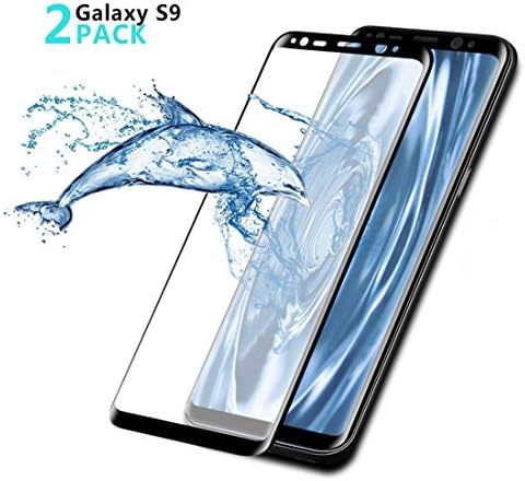 Galaxy S9 Screen Protector, Dopoo S9 Tempered Glass Screen Saver 3D Curved Full Coverage HD Clear 9H Hardness Screen Guard Film[ Anti-Bubble，Anti-Scratch]-2 Pack