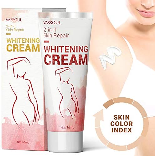Underarm Whitening Cream, Lightening Cream - Lighten & Brighten Armpit, Bikini, Elbow, Private and Sensitive Areas by Vassoul