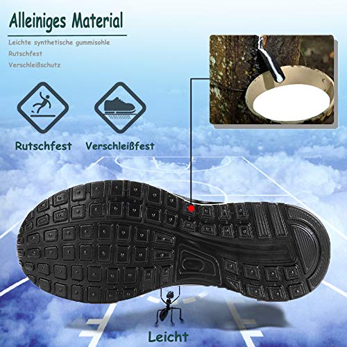 Scarpe da Ginnastica Uomo Donna Sportive Sneakers Running Basse Basket Sport Outdoor Fitness-BlackWhite40