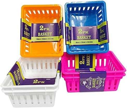Fittdeals 8 Piece Classroom Square Storage Baskets for Pencils, Markers, Crayons, Great Teacher Resources and Storage