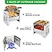 Odoland Camping Stove Wood Burning Stove with Storage Bag, Portable Foldable Stainless Steel Lightweight Wood Stove Burner for Outdoor Hiking Backpacking Picnic and BBQthumb 1