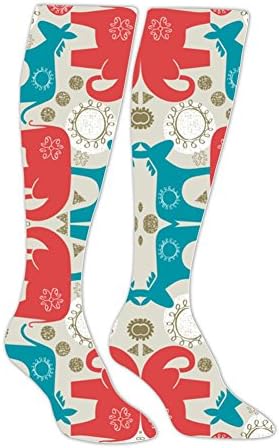 NiceCT Elephant Donkey Soft 3D Print Custom Pattern Long Knee High Socks Stockings For Men And Women