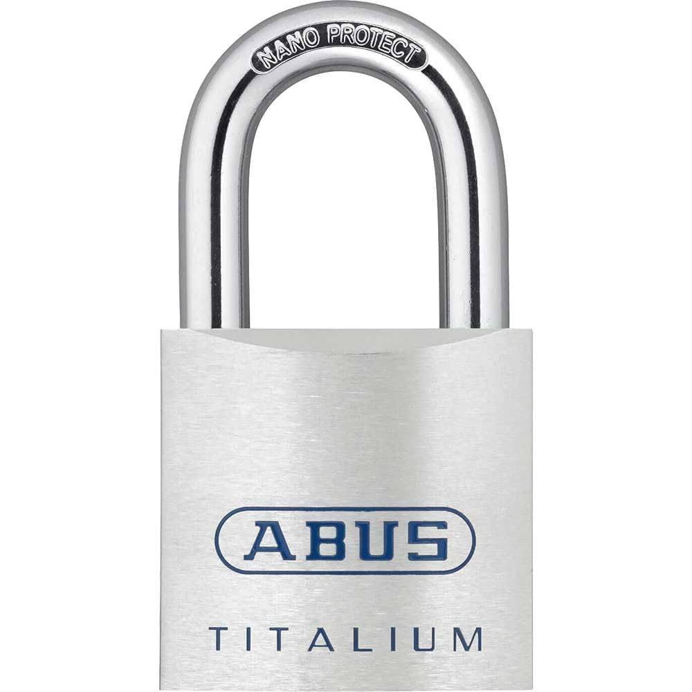 ABUS Titalium Padlock 80TI/50 gl.-8011 - keyed Alike - Basement Lock with Lightweight, Solid Lock Body Made of Special Aluminium - ABUS Security Level 8 - Silver