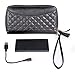 PCT Brands Power Pochette Ladies Clutch Leather Wallet with RFID Protection and Built in 3000mAh Power Bank Charger