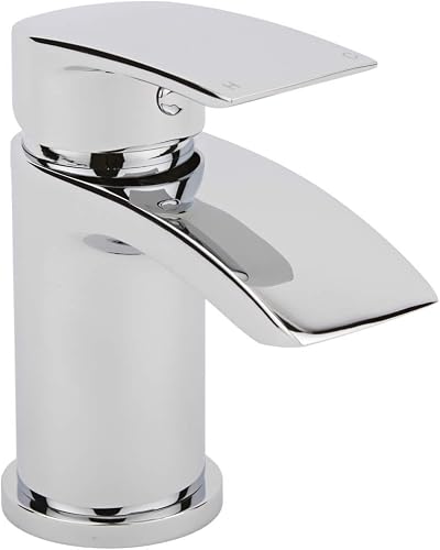 Milano Razor Mono Bathroom Basin Mixer Tap Chrome Solid Brass Single Lever