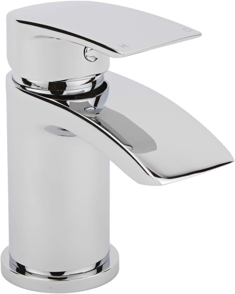 Milano Razor Mono Bathroom Basin Mixer Tap Chrome Solid Brass Single Lever