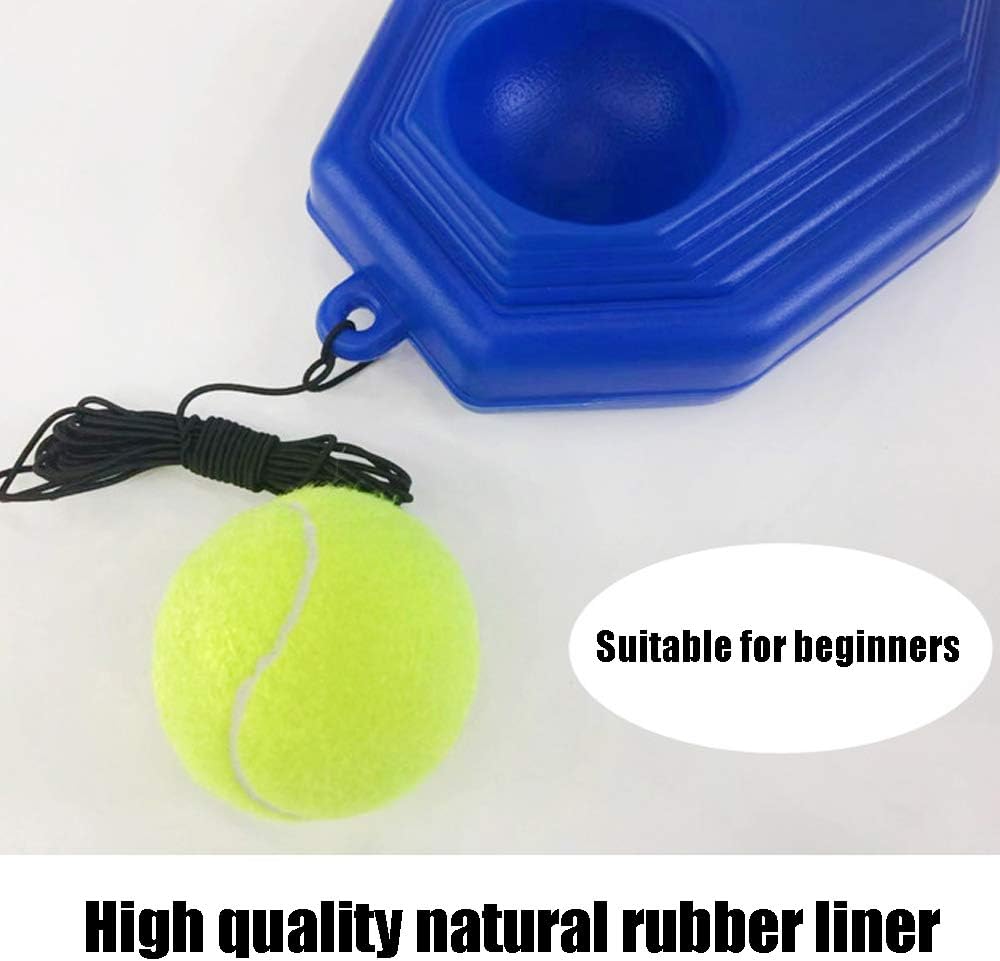 Lixada Tennis Ball Trainer Self-Study Baseboard Player Training Aids Practice Tool Supply with Elastic Rope Base Tennis Trainer Self-Study Rebound Ball : Sports & Outdoors