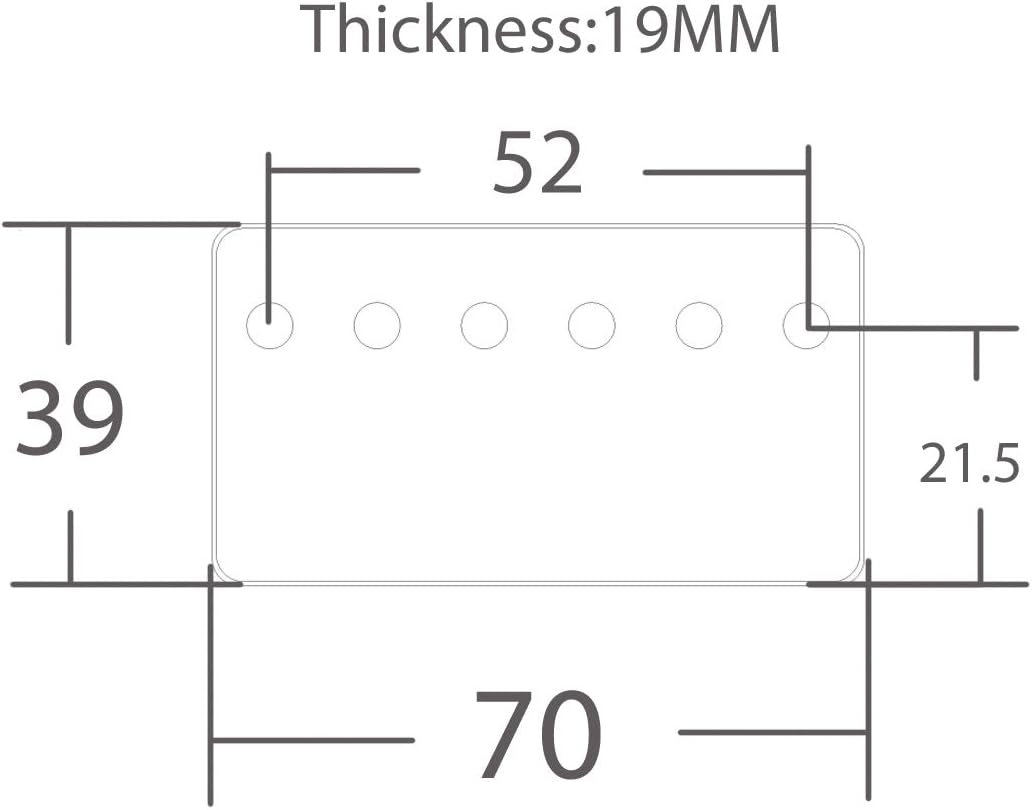 Musiclily 50/52mm Humbucker Pickup Covers Set Neck Bridge Pickup Covers for Electric Guitar Chrome, Chrome Set - Image 5