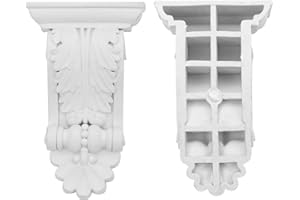 Pufguy 2 PCS White Corbels for Wall Decorative Corbels Decorative Corbels, 5.71" H x 3.54" L x 1.54"W