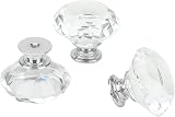 ZEONHAK 20 Pcs Crystal Diamond Drawer Pulls Cabinet Knobs 40x30mm view 6