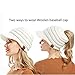 Dukars Women's Warm Chunky Cable Knit Messy Bun Hat Ponytail Visor Beanie Cap