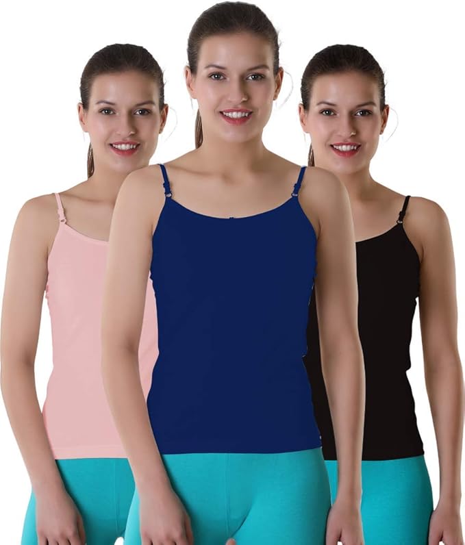 Buy DESIGNFORT Women's Cotton Camisole (Pack of 3) at Amazon.in