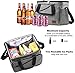 CANWAY Cooler Bag 40-Can Large, Insulated Soft Sided Cooler Bag with 2 Ice Packs for Outdoor Travel Hiking Beach Picnic BBQ Party, Gray