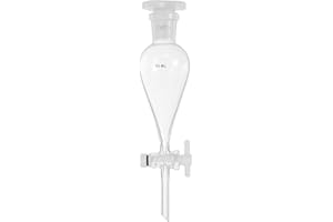 PATIKIL 60ml Conical Separating Funnel, Borosilicate Glass Heavy Wall Lab Separatory Funnel with 24/29 Joints and PTFE Stopco