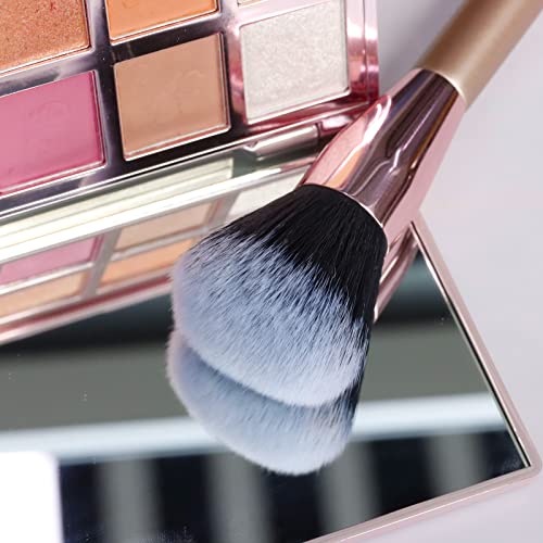 Contour Makeup Brush, Double Ended Bronzer Brush Foundation Makeup Brushes for Blending Liquid Powder Concealer Cream Cosmetics Blush Contour Brush