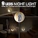 Sensky [2 Pack Plug in Night Light with Auto Dusk to Dawn Sensor, Brightness Adjustable, Dimmable Night Light for Bathroom, Kitchen, Hallway, Stairs, Garages (with Front Light and Back Light)