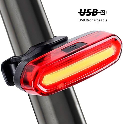 USB Rechargeable Bike Tail Light-Super Bright 120 Lumens Waterproof Bicycle Rear Light with 6 Modes, Easy Install Led Red Light for Cycling Safety