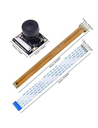 miuzei cámara para Raspberry Pi 3 B + 3 2 modelo B B + A + 1 Zero con módulo ovov5647, 160 de ancho Ángel, 1080p, vídeo HD, enfoque ajustable, montura, Pi Cable de cinta & cable FPC MS22
