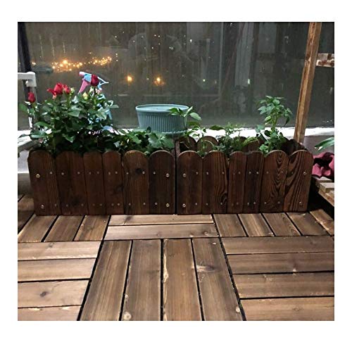 Blumentopf aus Massivholz, Blumenkästen, Blumenkästen, rechteckigen Balkon, Gemüse, Blumentöpfen, Pflanzkasten, kann in… – Bild 7