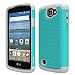 OEAGO LG Optimus Zone 3 Case, LG K4 LTE Case, LG Spree Case, LG Rebel Case - Shock-Absorption Dual Layer Defender Protective Cover for LG Optimus Zone 3 / LG K4 LTE/LG Spree/LG Rebel LTE - Teal