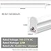 FrenchMay LED T5 mini utility linkable shop light 4ft, 22W, 85CRI, 2200Lumens, 5000K, 32w Fluorescent Equivalent, integrated ceiling light & under Cabinet shop light for garage, workshop, basement