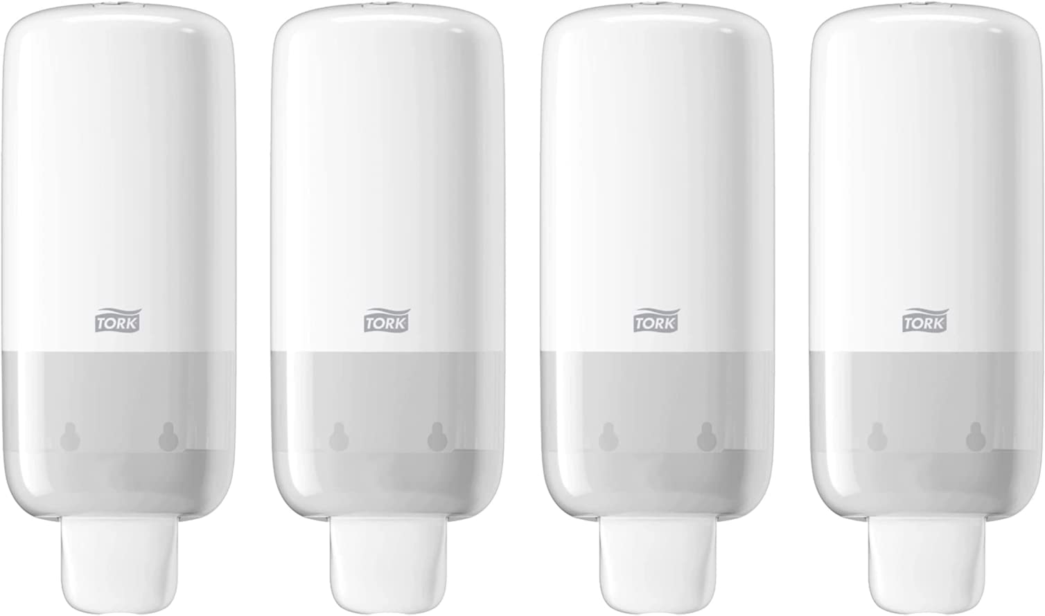 Tork Skincare Dispensers White S4, for Hand Soap and Hand Sanitizer, Elevation Range, 571501 (Quantity 4)
