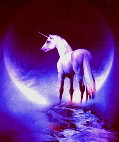 Unicorn Poster, 3d Poster, Moon Unicorn, Wall Poster
