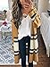 Womens Long Cardigans Yellow Color Block Open Front Long Sleeve Kint Cardigan Sweaters By SUNMMWERY,Yellow,Medium