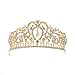 Sunshinesmile Gold Bridal Crown Tiara Crystal Rhinestone Wedding Prom Pageant Crowns Headband