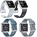 Vancle Replacement Bands Compatible with Fitbit Blaze, 4 Pack (Silver, Black, Slate, Gray, Large)