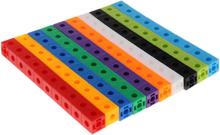 CUTICATE 100x Early Education Cubes Linking Connecting Blocks Puzzles