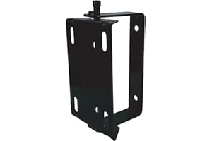 BluBird HRS180 Universal Hose Reel Swivel Mount for Floor, Wall, Ceiling, 180 Degree Rotation, Black Powder Coated, Steel, 4 Slotted Holes