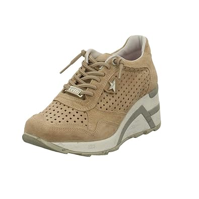 Cetti Damen Sneaker Sneaker mit Perforation C1143-SRA-nude beige 599147