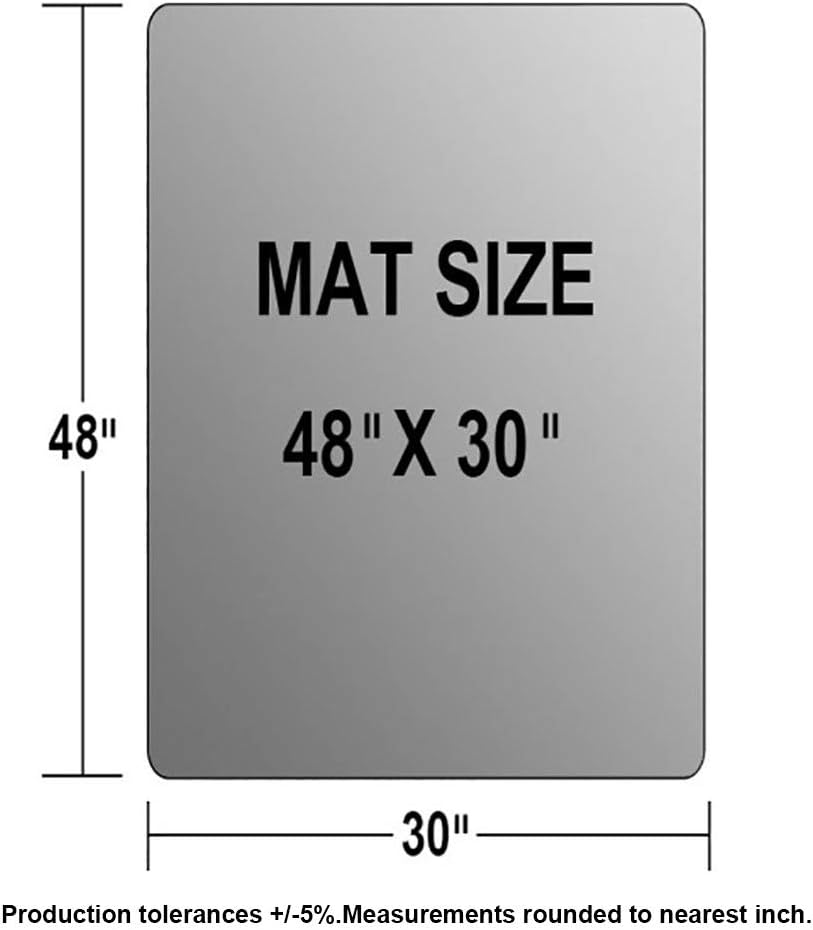 AiBOB Office Chair mat for Hardwood Floor, 30 x 48 inches, Easy Glide for Chairs, Flat Without Curling, Floor Mats for Computer Desk : Office Products