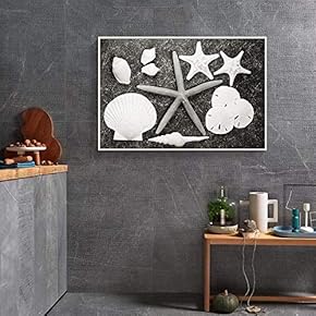 Floating Framed Canvas Wall Art for Living Room, Bedroom Black and White Landscape Canvas Prints for Home Decoration Ready to Hang - 16x24 inches