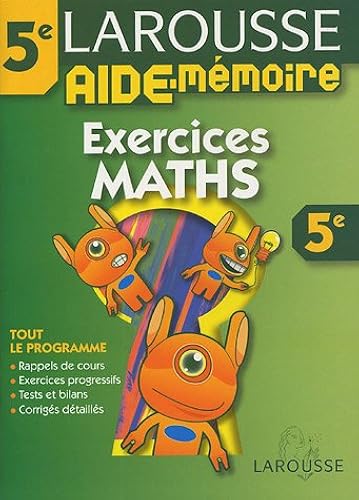 Download Aide-Mémoire : Exercices de maths, 5ème PDF